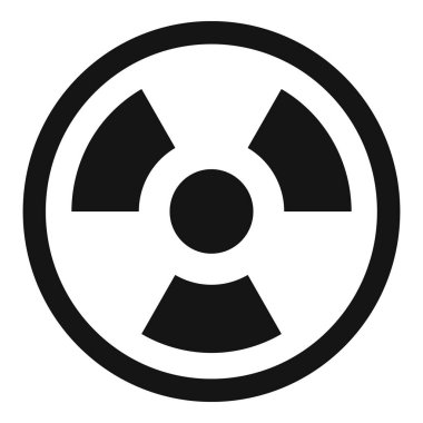 Atom bilimi ikonu basit vektör. Keşif araştırması. Mikroskop test ekipmanları