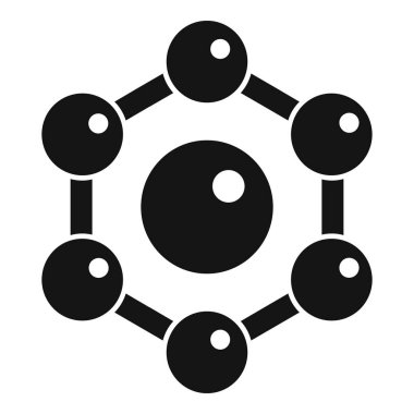 Molekül araştırma simgesi basit bir vektör. Genetik çalışma hattı. Su kalitesi