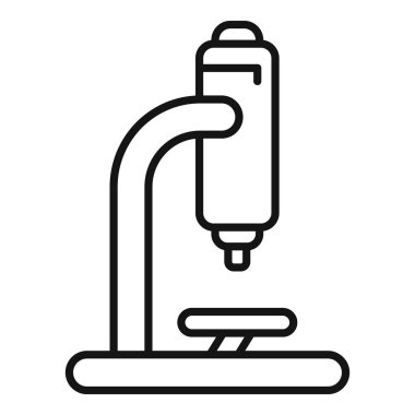 Mikroskop simgesi ana hatlarını incele. Genetik çalışma. Koyu sağlık ekipmanları