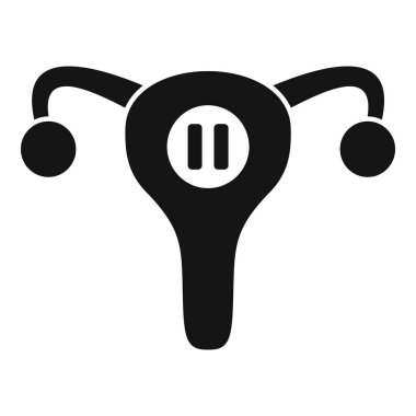 Menopoz ter ikonu basit bir vektör. Eş hayatı. Kadın yaş döngüsü doğurganlığı