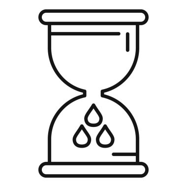 Menopoz yaşı döngüsü ikonu ana hatları vektörü. Kadın vücut ağrısı. Kötü bir dönem.