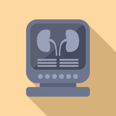 X-ray kişi görüntü ikonu düz vektörü. Klinik koğuşu. Sağlık hizmetleri