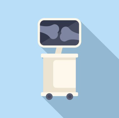 Kemik Xray görüntü simgesi düz vektör. Müşteri tesisi. Klinik radyografi sağlığı