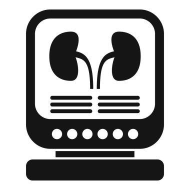 Xray kişi resim simgesi basit vektör. Klinik koğuşu. Sağlık hizmetleri