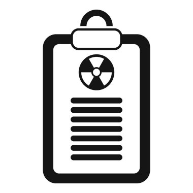 Radyoloji panosu simgesi basit bir vektör. Röntgen incelemesi. Klinikteki müşteri