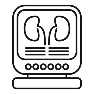 X-ray kişi resim ikonu ana hatları vektörü. Klinik koğuşu. Sağlık hizmetleri