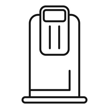 Xray kişi resim simgesi ana hatları vektörü. Müşteri tesisi. Hasta vücudunu tara