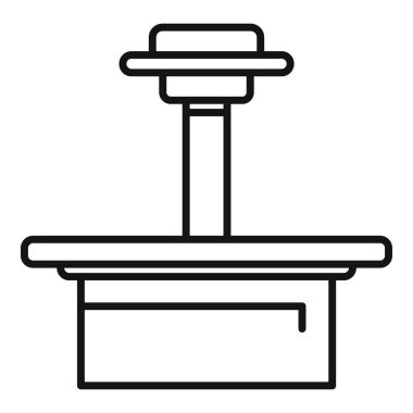 Klinik kişi aygıtı ana hatları vektörü. Röntgen görüntüsü. Bireysel istemci toraks