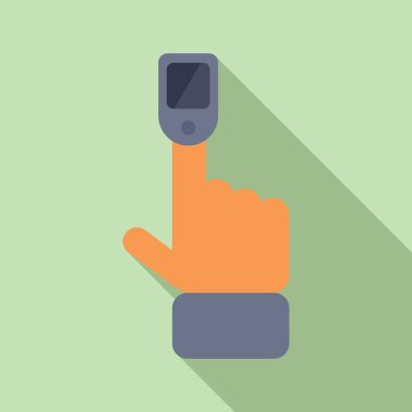 Dikkat, tansiyon ikonu düz vektör. Tıbbi yardım. Kişinin sağlık hizmetleri