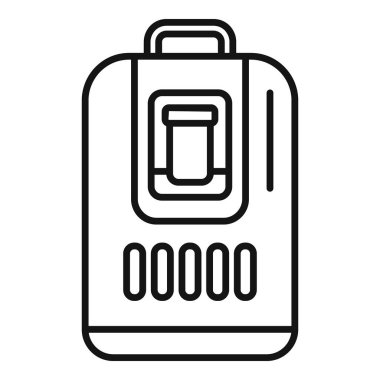 Tedavi medikal yoğunlaştırıcı ikonu ana hat vektörü. Terapi akışı. Nazal solunum