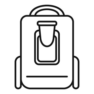 Merkez akış burun ikonu dış hat vektörü. Klinik cihazı. Dijital kontrol merkezi