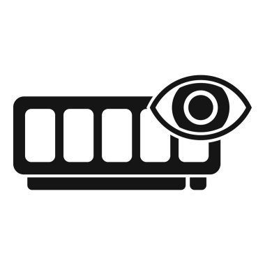 Hafıza modülü teknik simgesi basit vektör. Mobil sistem. Çift Bellek