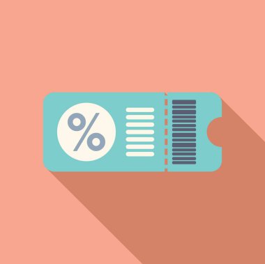 Yüzde yüz kart ikonu düz vektör. Fiyat etiketi. Toplumsal teklif iadesi