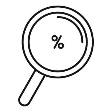 Tanıtım simgesi taslak vektörü dağıt. Değerlendirme kartı zarif. Mağazayı küçült