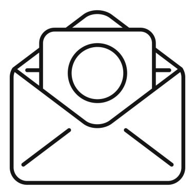 E- posta etiketi taslak vektörü. Alışveriş bileti etkinliği. Bilet özel yemek iadesi