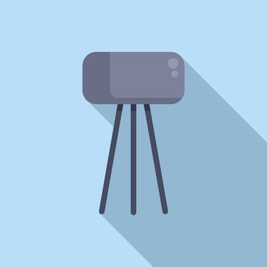 Tavan meşale ikonu düz vektör. Bölük sakin olsun. Dekor rahatla.