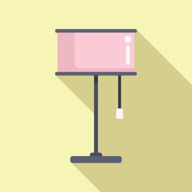 Yaşam tarzı meşale simgesi düz vektör. Tavan enerji odası. Lamba ışığı altında