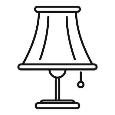 Torcher simgesi ana hat vektörü. Ampul dairesi. Mobilya ev enerjisi