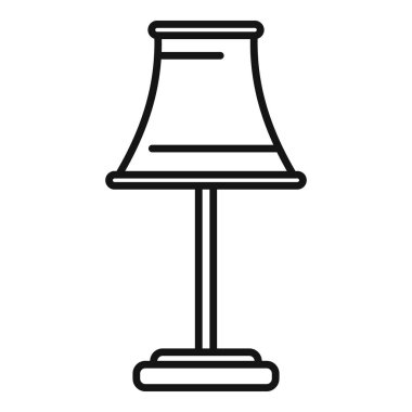 Torcher simgesi ana hatları vektörü. Dekorasyon işyeri. Uzun dinlenme odası elektriği