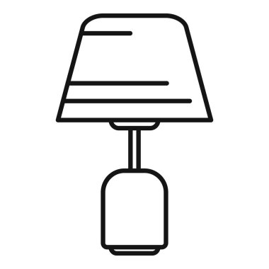 Minimalist meşale simgesi ana hatları vektörü. Dekorasyon katı. Enerji odaklı oda