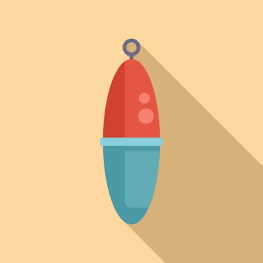 Bobber yem ikonu düz vektör. Sezon günü etkinliği. Kamp sporu tatili