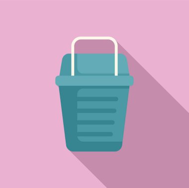 Buz balıkçılığı sepeti düz vektörü. Kamp sezonu. Fisher olayı Kuzey Kutbu