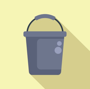 Balık kovası ikonu düz vektörü. Kış mevsimi. Yem insanları sporu