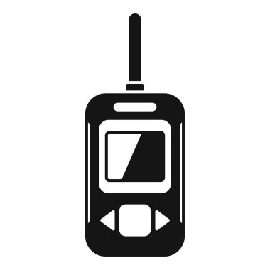 Buzda balık avlayan telsiz ikonu basit bir vektör. Aktivite yemi. Doğa sporu manzarası