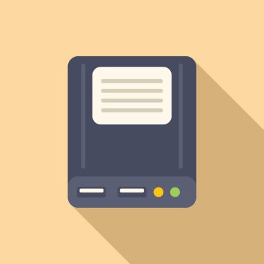 Veri belleği simgesi düz vektörü. Depo sağlam. Donanım yedeği