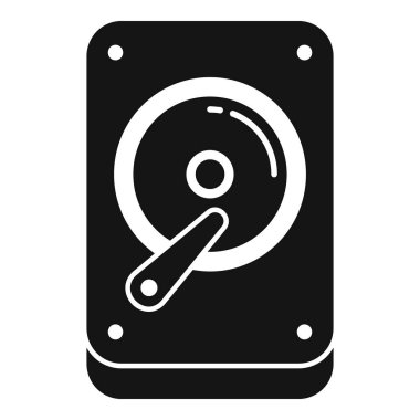 Disk gb veri simgesi basit vektör. Odaklanma durumu. Bilgisayar disk aygıtı