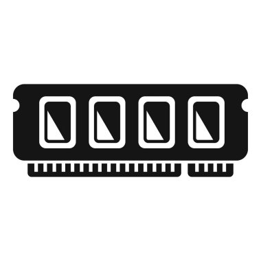 Bellek simgesi basit vektör. Sağlam dijital depolama. Veri merkezi yedeği