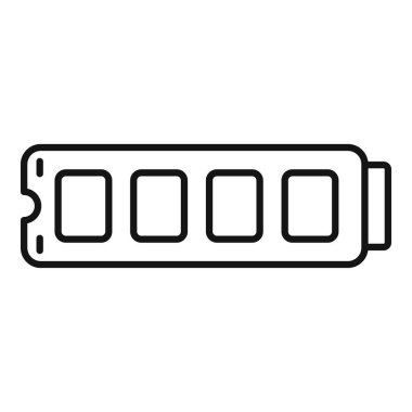 Hızlı SSSD bellek simgesi ana hatları vektörü. Bizi arşivle. Durum disk aygıtı