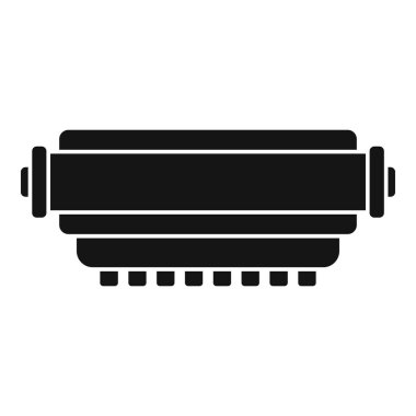 Lazer doldurucu kartuş simgesi basit vektör. Eko pisliği. Enerji elektroniği konserve kutusu