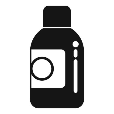 Yazıcı simgesi için mürekkep şişesi basit bir vektör. Çöp kutusu tasarımı. Ekoloji mürekkebi aygıtı