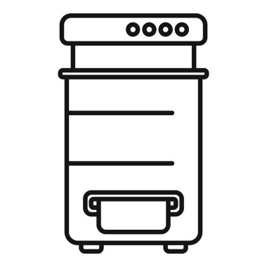 Yazıcı kartuşu doldurma simgesi ana hatları vektörü. Yakıt geri dönüşümü. Mürekkep değiştir