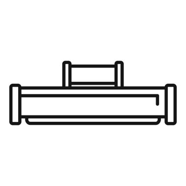 Gadget mürekkep dijital simgesi ana hatları vektörü. Ekoloji tasarlayabilirim. Çöp bilgisayarı