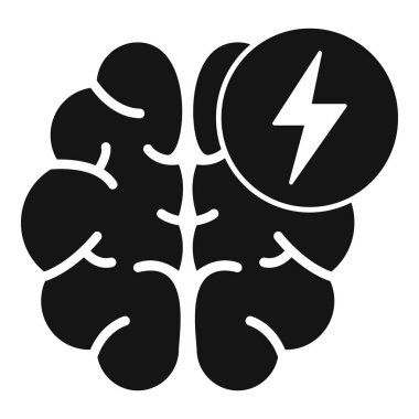 Fırtına fikri simgesi basit bir vektör. Baş iş sebebi. Plan sorunu