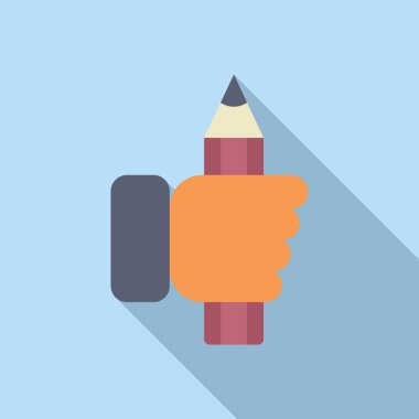 Kalem simgesi düz vektörüne yardım et. Gerilim terapisi. İşlek çoklu görevi destekle