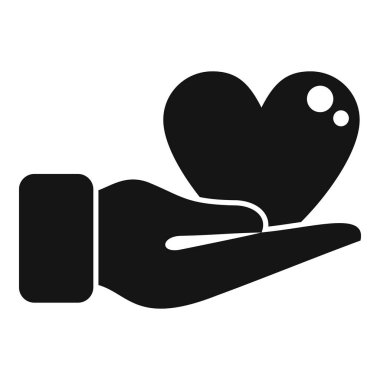 Dikkat et aşk ikonu basit vektör. Başa çıkma becerileri. Zihinsel destek azalt