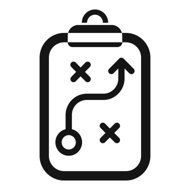 Taktik çalışma tahtası simgesi basit bir vektör. Aile zihni meşgul. Kişinin çalışma gerginliği