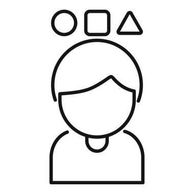 Danışman kişi simge ana hatları vektörüne yardım eder. Terapi desteği. Öğrenme etkileşimi