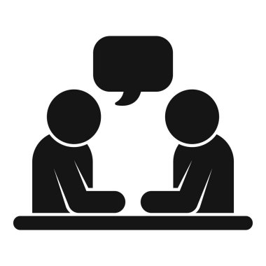 Yeni boş iş görüşmesi simgesi basit vektör. Terfi en iyisidir. İnsan açılış referansları