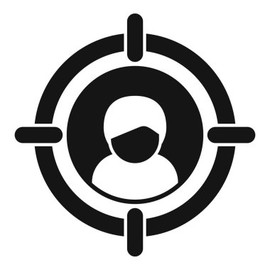 Hedef boş aday simgesi basit bir vektör. İnsan özgeçmişi. Kaliteli kariyer