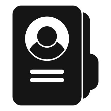 Aday dizini cv simgesi basit vektörü. İnsan açılış uzmanı. Başvuru çentiği