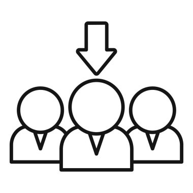 Boşluk grup simgesi ana hatları vektörü seçin. Portföy adayı. Personel bul