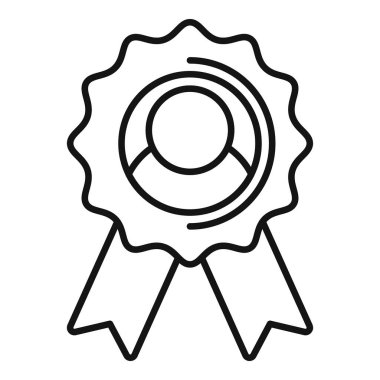 İnsan amblem simgesi ana hat vektörü. En iyi boşalma yeri. Uzman mükemmelliği.