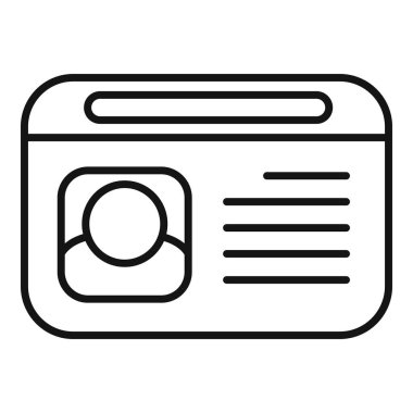 Çevrimiçi boşluk simgesi ana hatları vektörü. En iyi insan kariyeri. İş gücü geliştirme