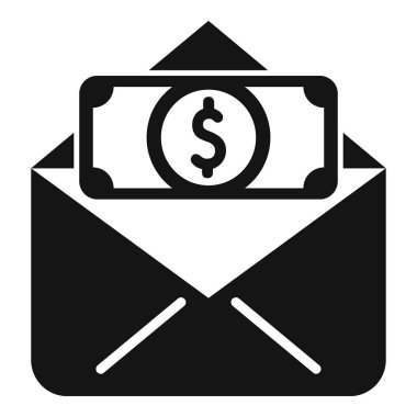 Mali posta destek simgesi basit vektörü. Çevrimiçi bağış. Finansal yatırım şirketi