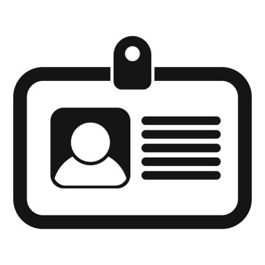 Kayıt kartı simgesi basit vektör. Yeni üyelik numarası. İşi doğrula