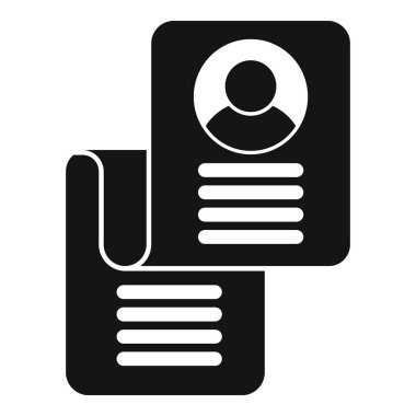 Uzun kağıt kayıt simgesi basit vektör. Yeni müşteri. Çevrimiçi kod aygıtı